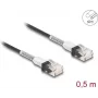 Tinklo kabelis DeLOCK RJ45 0.5m Cat.6A UTP juodas