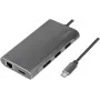 LogiLink UA0382 Nešiojamojo kompiuterio dokų stotelė ir prievadų replikatorius, laidinis, USB 3.2 Gen 1 (3.1 Gen 1) Type-C, sidabrinis (UA0382)