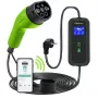 Qoltec mobilus elektromobilio įkroviklis reguliuojamas 2in1 Type2 | 3.5kW | 230V | Wi-Fi | LCD | nešiojamas | Wallbox | 5m