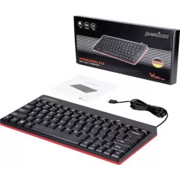 Perixx 11670 klaviatūra USB QWERTY vokiečių - JAV anglų juoda (PERIBOARD-422 DE)