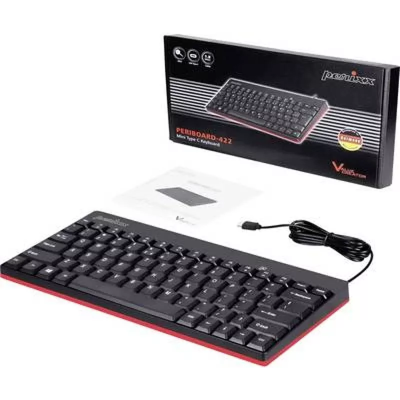 Perixx 11670 klaviatūra USB QWERTY vokiečių - JAV anglų juoda (PERIBOARD-422 DE)