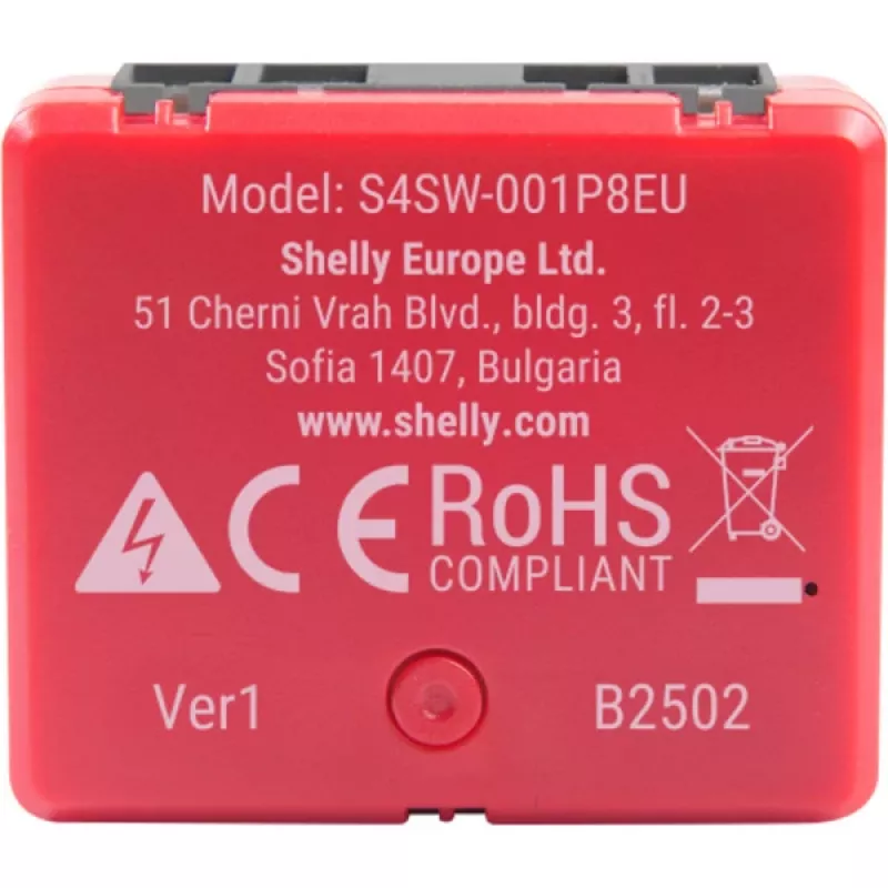 Shelly 1PM Mini Gen4 2 vnt. pakuotė — „Shelly Wi-Fi“ išmanioji relė su galios matavimu, kompaktiškas DIN / modulinis korpusas