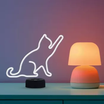 Manta SNL80WH katės formos dekoratyvinė LED lempa, balta