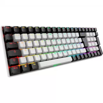 Sharkoon SKILLER SGK50 S2 White DE-Layout Gateron Yellow Klaviatūra