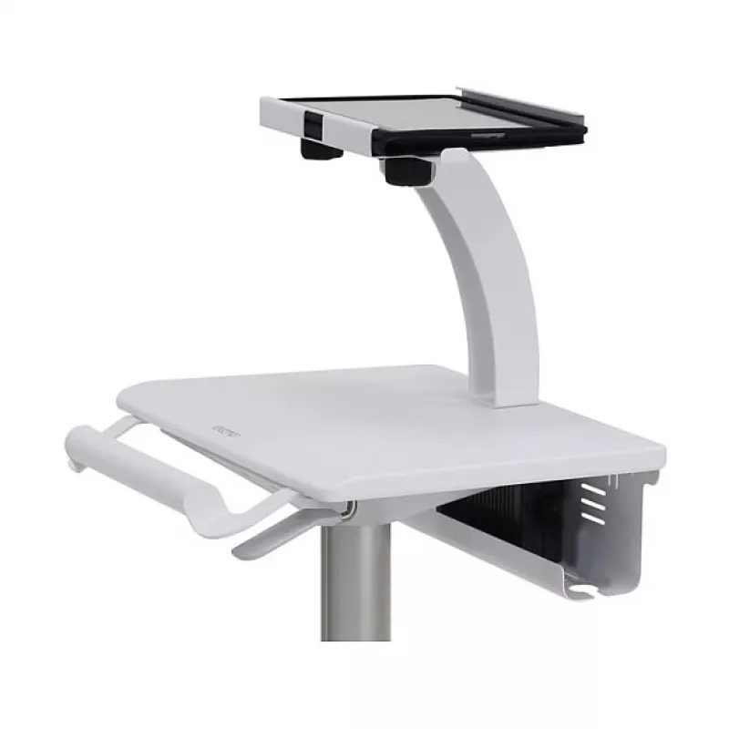Ergotron Tablet Cart, SV10 - vežimėlis planšetei / klaviatūrai - medicininės paskirties - metalas - balta, aliuminis - ekrano dydis: iki 30,5 cm (iki 12 colių)