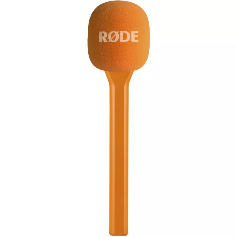 Rode Interview GO - kompaktiškas rankinis interviu mikrofonas, oranžinis