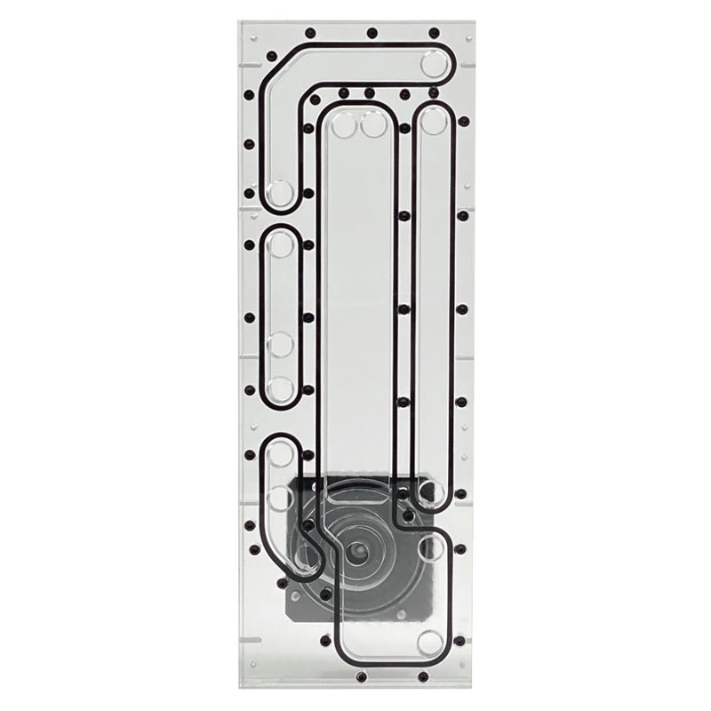 Stealkey Customs SK-Crossflow, skirtas Lian Li - O11D XL Evo Distroplate D5/DDC - akrilas