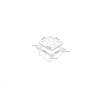 Įmontuojama kaitlentė SIMFER H6.040.DECSP — 4 keraminės zonos, jutiklinis valdymas, juoda
