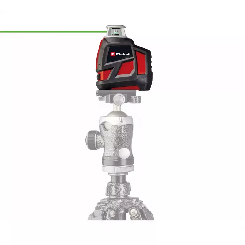EINHELL TE-LL 360 G kryžminis lazeris su žaliomis ir raudonomis lazerio linijomis, juodas — modelis 2270119