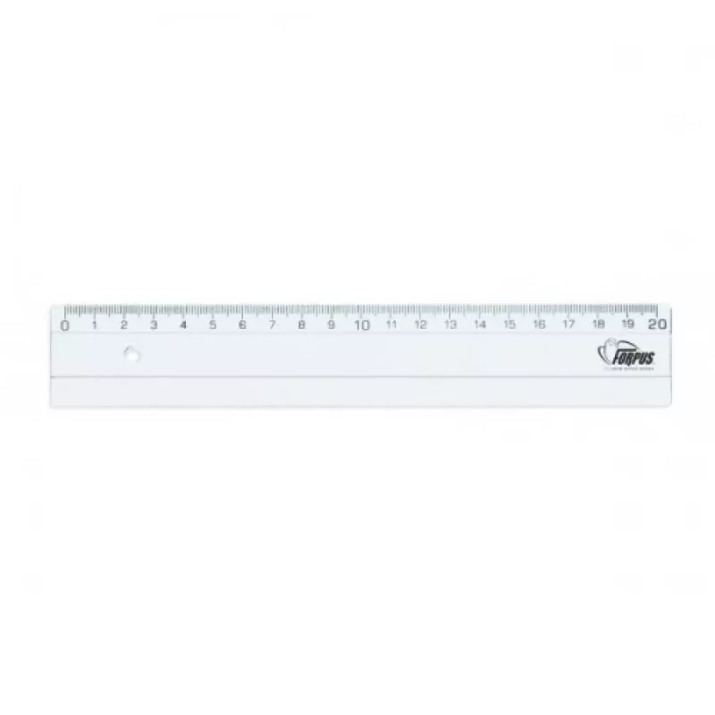 Liniuotė Forpus, plastikinė, permatoma, 20 cm 1225-020