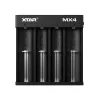 Baterijų įkroviklis XTAR MX4 4 lizdų universalus Li-ion NiMH USB-C, juodas, palaiko 4 baterijas