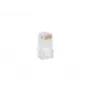 LANBERG RJ-45 kabelio jungtis PLU-5000, U/UTP (UTP) ekranavimas, permatoma balta, pakuotė po 100 vnt.