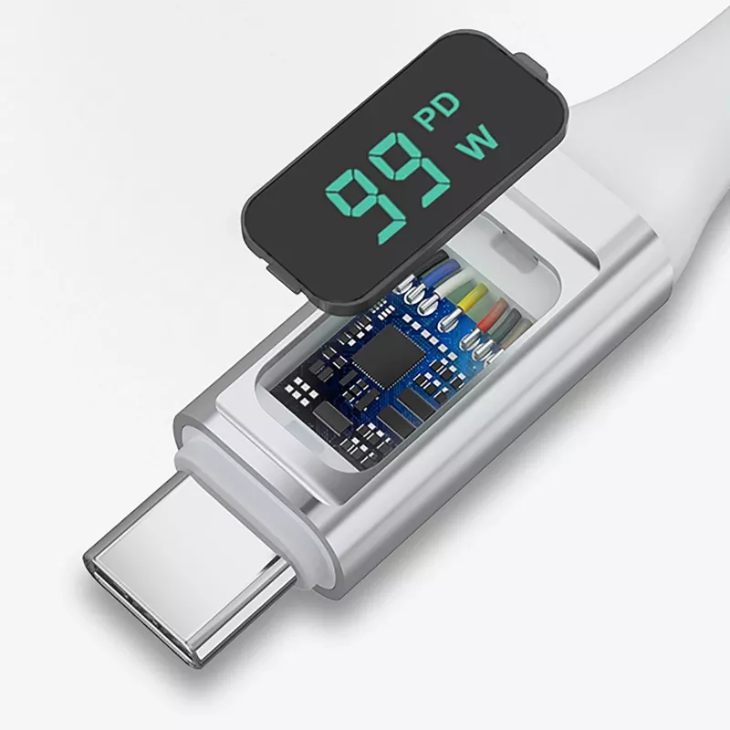 4smarts USB-C į USB-C kabelis DigitCord 100W 1,5 m, baltas