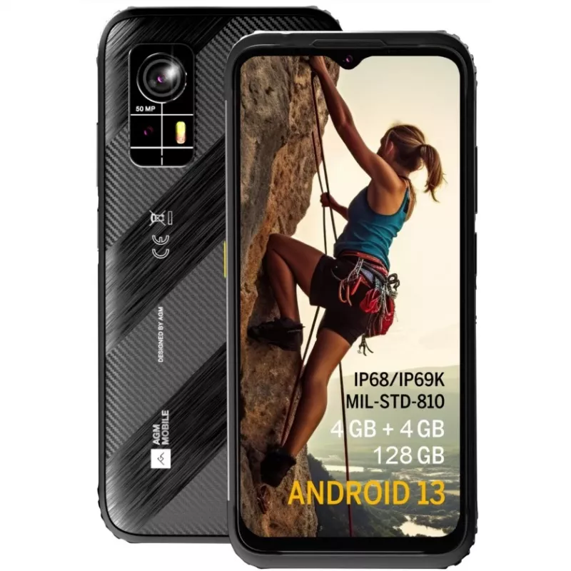 Išmanusis telefonas AGM H6 Lite 6,52 col. 8 GB 128 GB juoda pilka