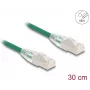 Tinklo kabelis DeLOCK RJ45 Cat.6A kištukas–kištukas 0,3 m žalias