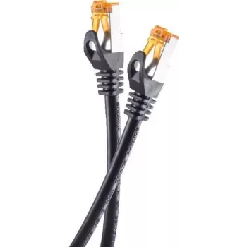 Helos - komutacinis kabelis - RJ-45 (M) to RJ-45 (M) - 25 m - SFTP - CAT 6a - outdoors, Snagless - Juoda