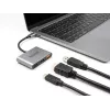 DeLOCK 61071 vaizdo kabelio adapteris 0,1 m USB Type-C USB Type-C USB Type-A HDMI pilkas