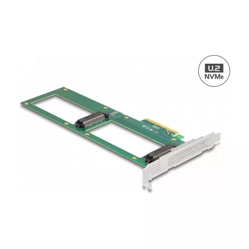 DeLOCK PCI Express 4.0 x8 kortelė su 2 vidiniais U.2 NVMe SFF-8639, skirta bifurkacijai