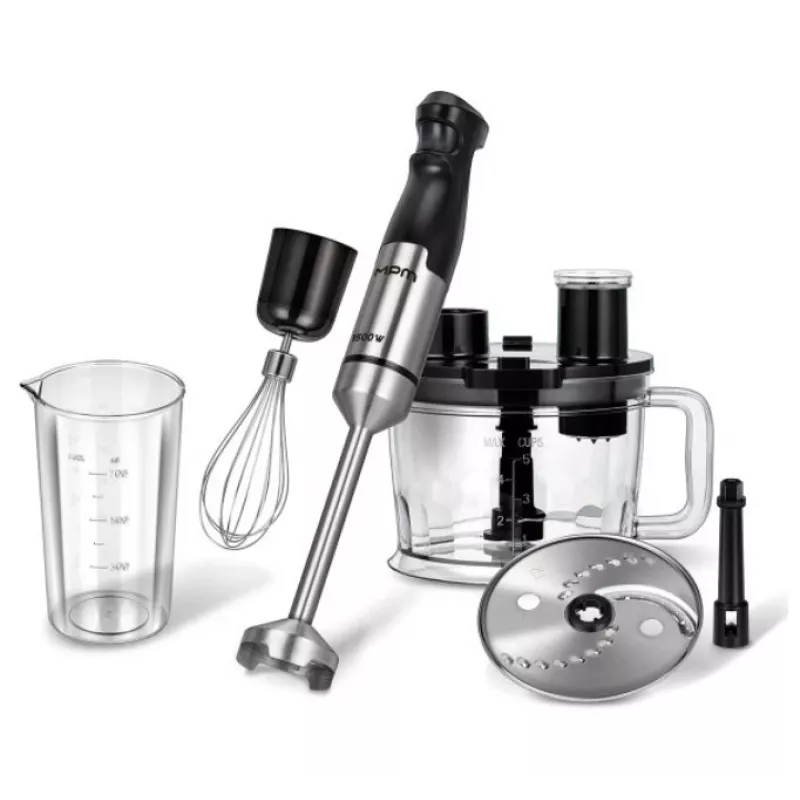 Blender set MPM MBL-39M, Juoda — countertop blender with accessories