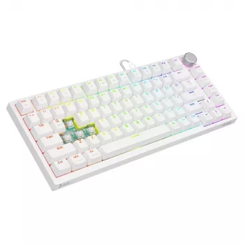 Savio ASTRAL WHITE JADE klaviatūra, skirta žaidimams, USB, QWERTY, US International