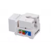 Keystone modulis LANBERG KSU6-1090, Cat6 U/UTP plokščias, RJ-45 vyriškas į LSA moterišką, AWG 22/26, 14.5×16.1 mm, baltas