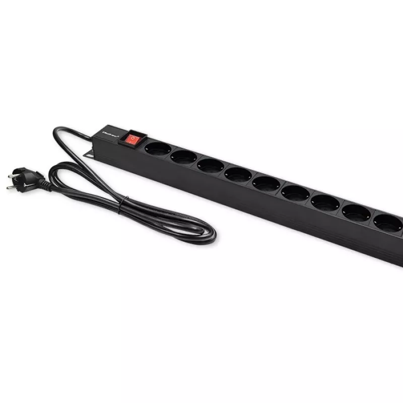 „Qoltec“ aliuminis PDU stovui | 16 A | 16 x „Schuko“ | vertikalus | 1,8 m