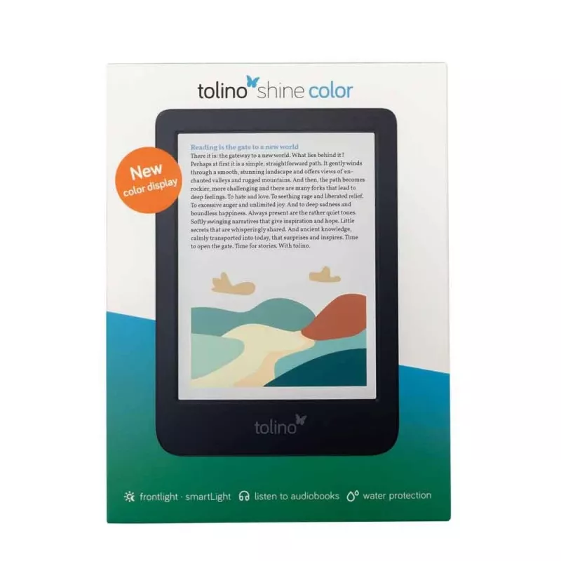 Tolino shine color elektroninė knygų skaityklė su jutikliniu ekranu, 16 GB, Wi-Fi, juoda