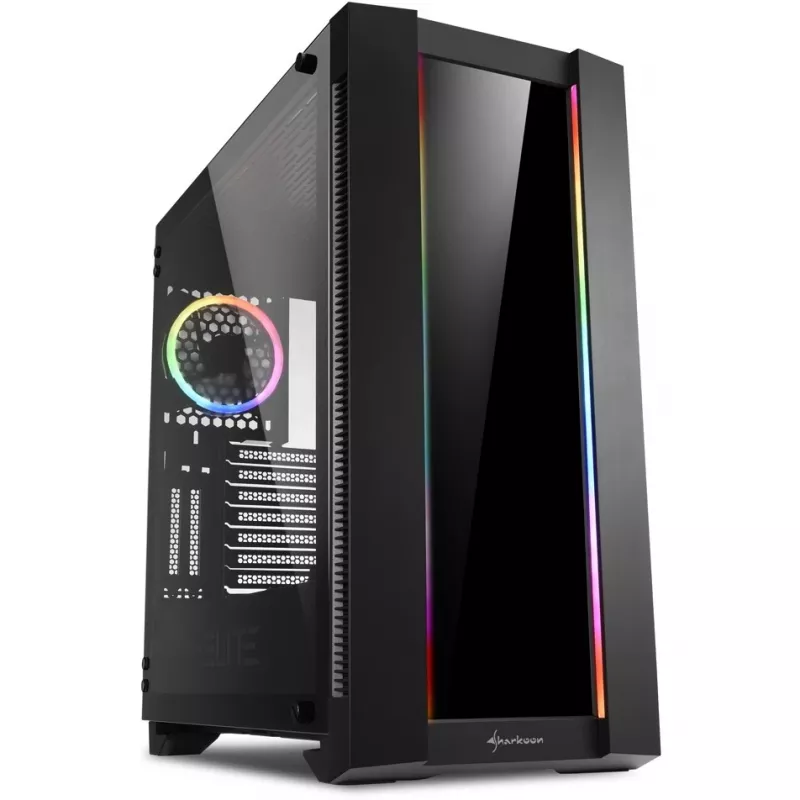 PC Case Sharkoon ELITE SHARK CA200G Midi Tower Juoda