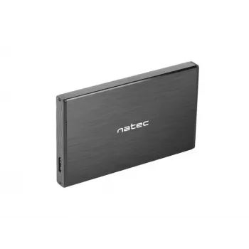 NATEC RHINO GO korpusas USB 3.0 2,5 inch SATA HDD/SSD, juodas aliuminis