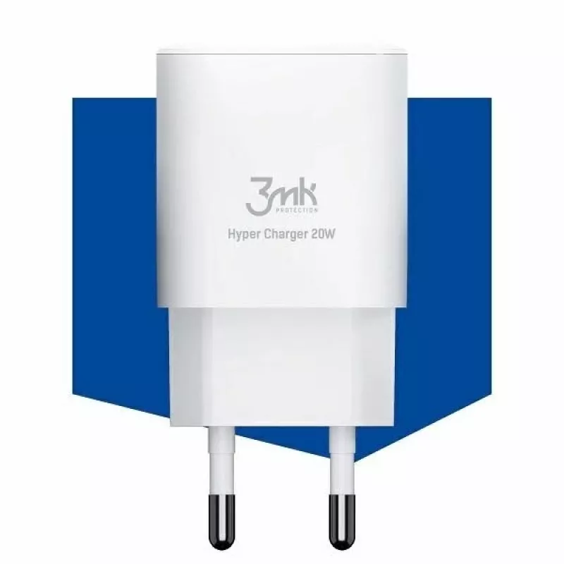 Charger 20W 1xUSB-C +USB-A PD QC Balta