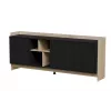 Cama PORTO 3D komoda 190x38x77 ąžuolas/juodas