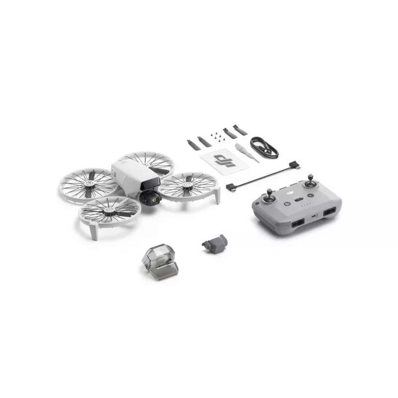 Dronas DJI Flip, 4 rotoriai, 48 MP kamera, 3840×2160 vaizdo įrašas, 3110 mAh baterija, juoda / balta