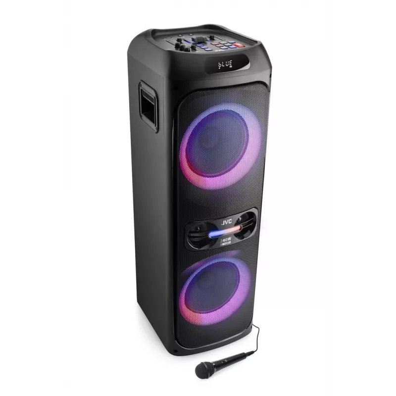 Nešiojama vakarėlių kolonėlė JVC XS-EP624B — juoda, maitinama baterijomis, Bluetooth