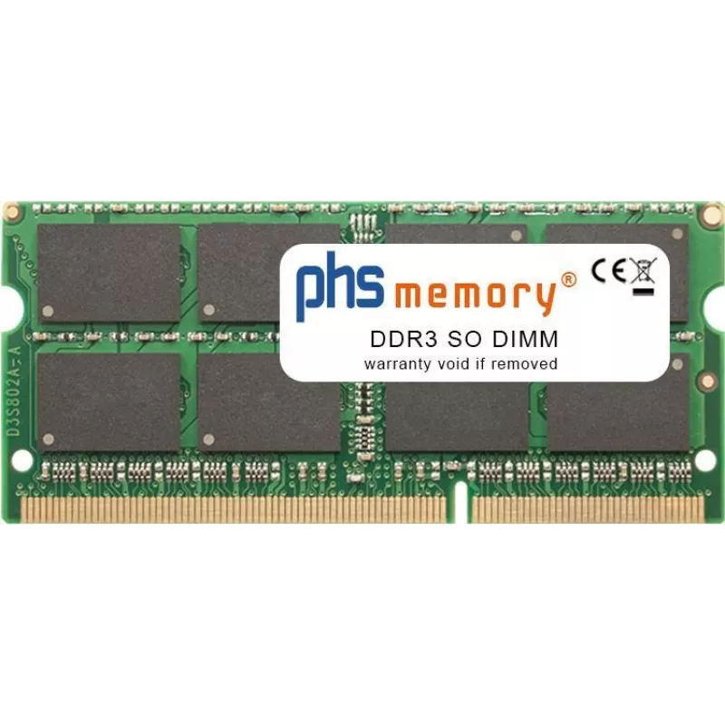 PHS-memory 8GB RAM atmintinė, skirta Synology DiskStation DS620slim, DDR3 SO DIMM 1866MHz PC3L-14900S (SP318818)