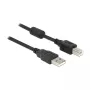 USB kabelis DeLOCK 83566 USB 2.0 1 m USB A USB B juodas
