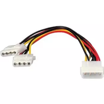 Equip vidinis maitinimo laidas, Molex (4 kontaktų), 2 x Molex (4 kontaktų), 0,2 m, vyriškas, moteriškas, tiesus