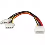 Equip vidinis maitinimo laidas, Molex (4 kontaktų), 2 x Molex (4 kontaktų), 0,2 m, vyriškas, moteriškas, tiesus