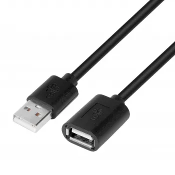USB AM-AF ilginimo laidas, 1,8 m, juodas