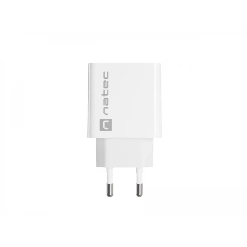 Vidinis USB-C greitasis įkroviklis NATEC RIBERA 12V 20W Quick Charge 3.0 baltas