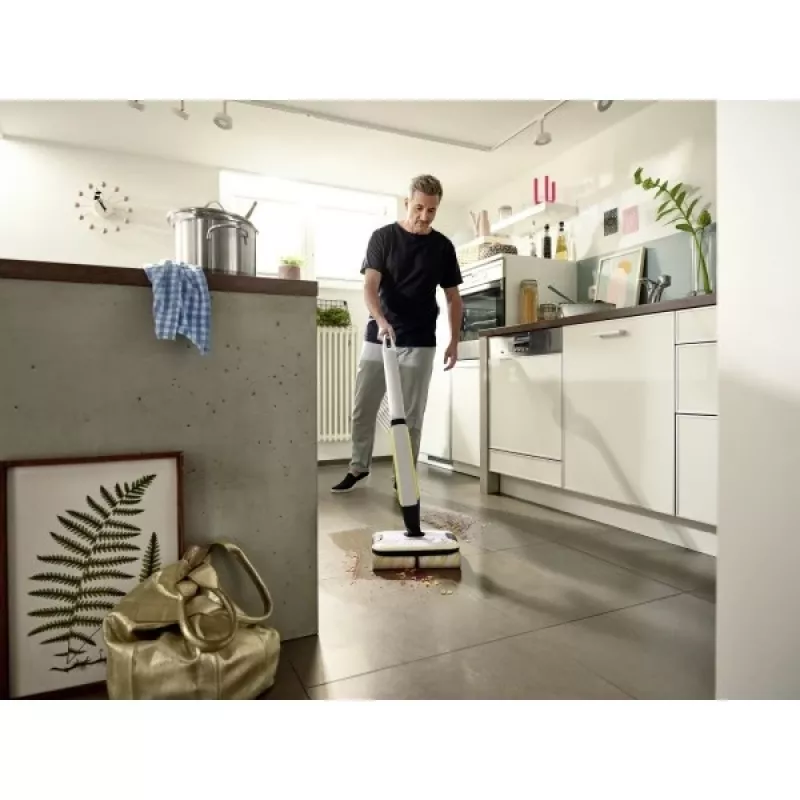 Kärcher FC 7 CORDLESS Elektrinis šluota Akumuliatorinė Šlapias Be maišelio Juoda, Balta, Geltona 2.85 Ah