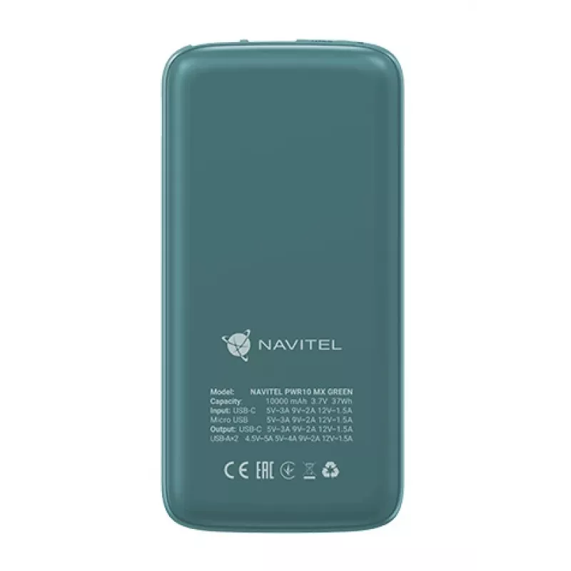 Navitel PWR10 MX ŽALIA išorinė baterija 10000 mAh