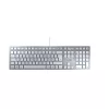 Cherry KC 6000 plonas klaviatūra, universali, USB, QWERTZ, vokiečių, sidabrinė