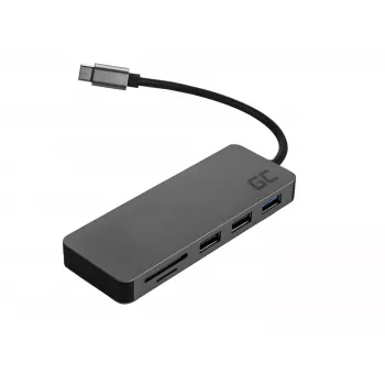 Green Cell AK50 - USB 3.2 Gen 1 (3.1 Gen 1) Type-C - USB 2.0 - USB 3.2 Gen 1 (3.1 Gen 1) Type-A - USB 3.2 Gen 1 (3.1 Gen 1) Type-C - MicroSD (TransFlash) - SD - Sidabrinė - Apple MacB