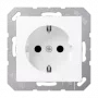 Kištukinis lizdas Type F Jung A 1520 BF WWM, 16 A, 250 V, termoplastikas, balta, 55×55 mm