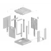 Prie sienos montuojamas stovas Lanberg WF11-3304-10S 4U Pilkas 30 kg talpa