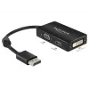DeLOCK 0,16 m DisplayPort/VGA+HDMI+DVI VGA (D-Sub)+ HDMI + DVI juoda