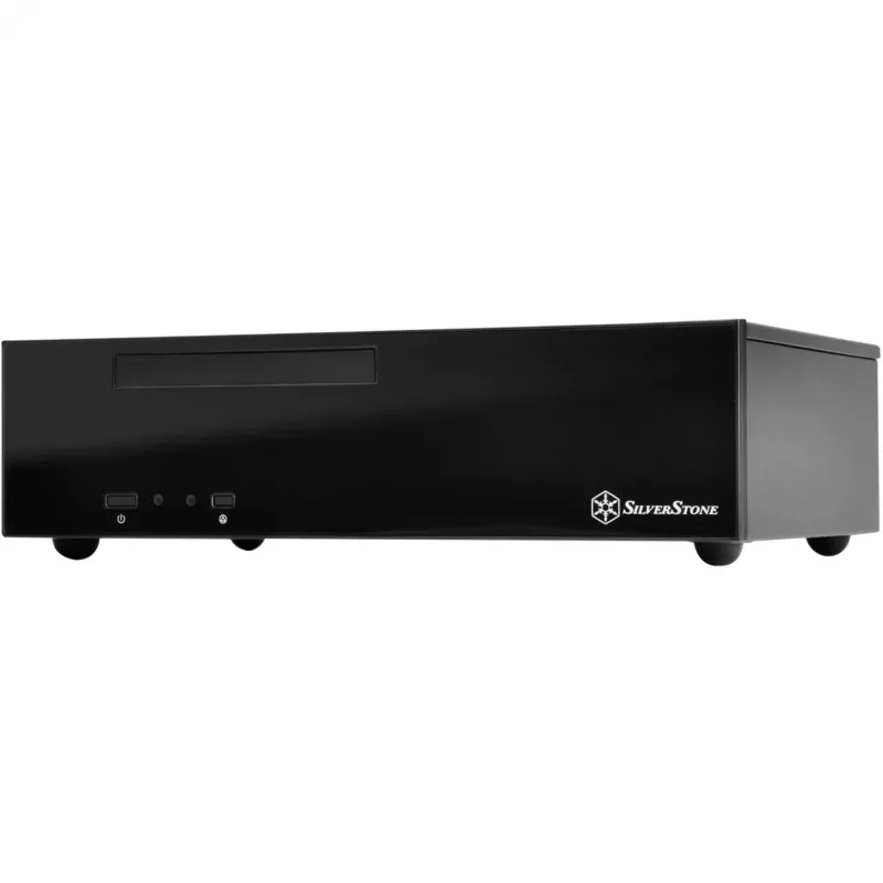 SilverStone MILO ML09 - Stalinis - Mini-ITX - be maitinimo bloko (SFX12V) - Juoda - USB/Audio (SST-ML09B)