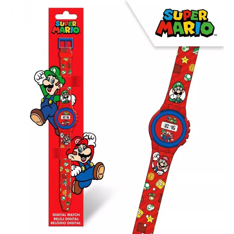 Kids Euroswan Wristwatch Super Mario — vaikiškas analoginis/skaitmeninis laikrodis, modelis GSM4234
