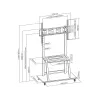 ART S-13 Mobilus LCD/LED televizoriaus stovas 37–100 150 kg