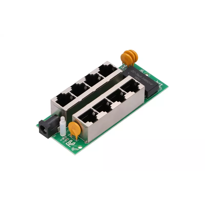 PoE injektorius Extralink Gigabit 4 prievadų, 4x 1000Mb/s RJ45, 48V, mėlynas/juodas